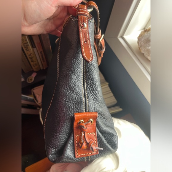 Vintage Y2K Dooney & Bourke Black Leather Hobo Handbag 2000s - Picture 7 of 15